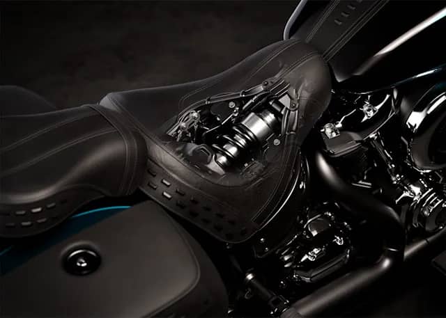 A Rider's Front And Rear Suspension
