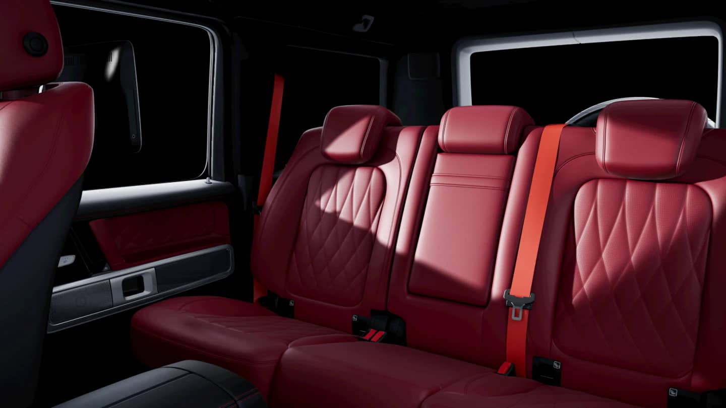 Diamond-Quilted Red Leather