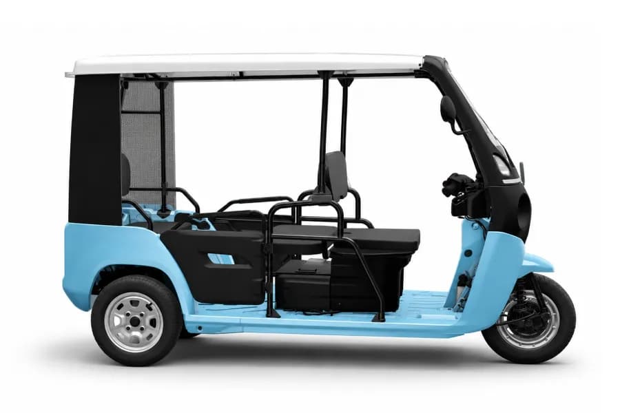 Bajaj Riki P40 EV Sky Blue color