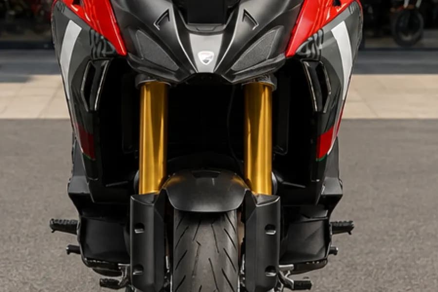 Ducati Multistrada V4 Pikes Peak Suspension and Forks View