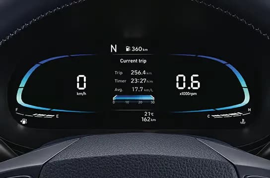 Hyundai Exter Digital Instrument Console View