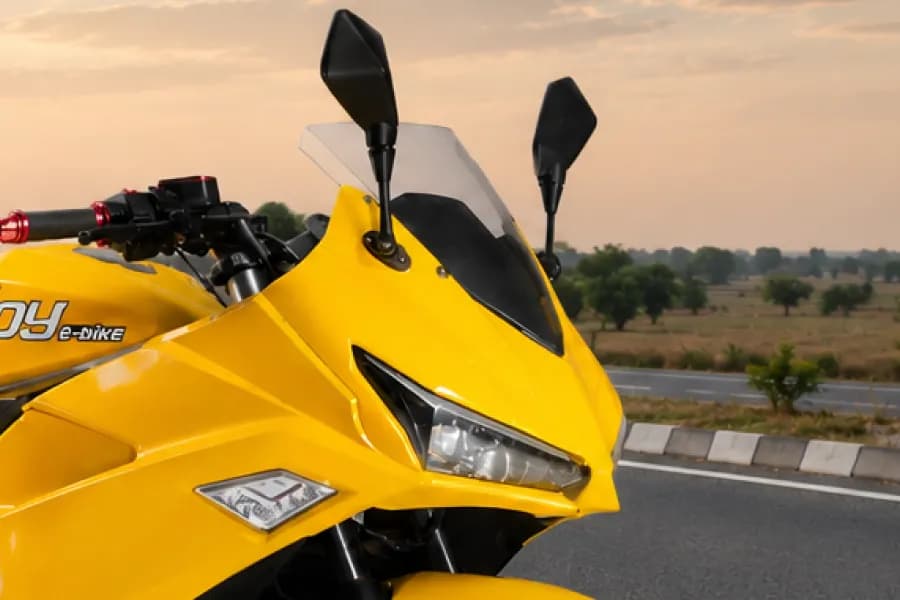 Joy E bike Thunderbolt Handle and Mirror View