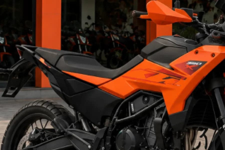 KTM 390 Adventure X Seat & Fuel Tank View