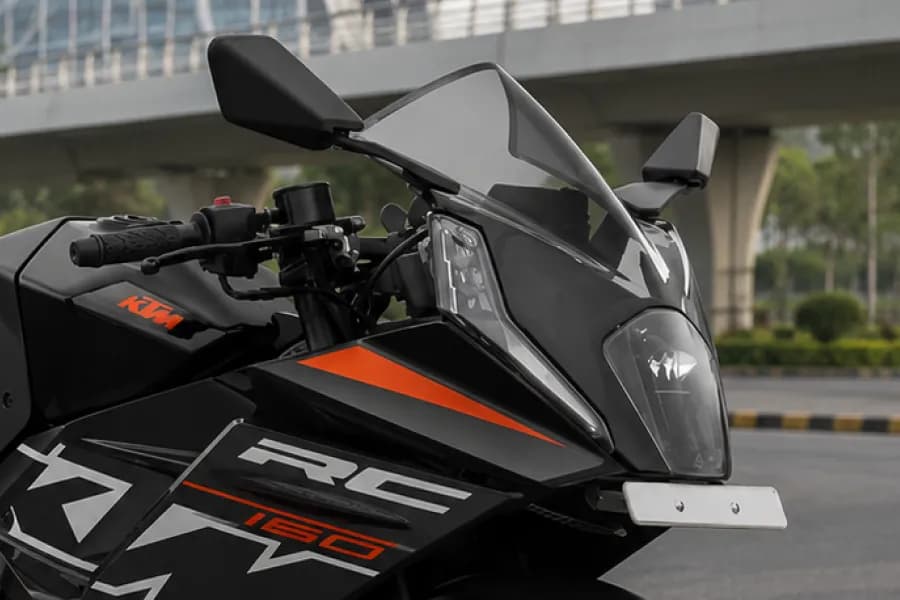 KTM RC 160 Headlight & Handlebar View