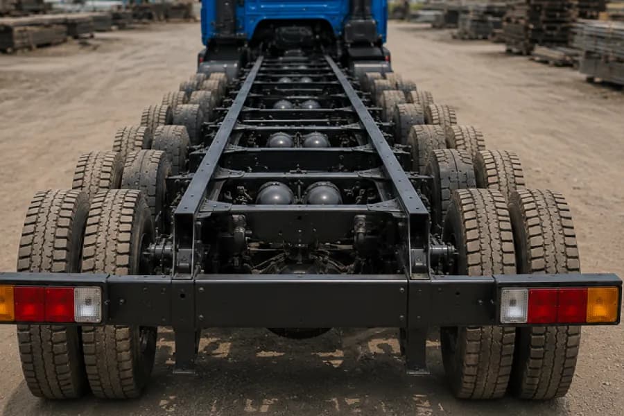 Mahindra Blazo i TRK 49 10x2 5 Axle Rear Chassis Setup View