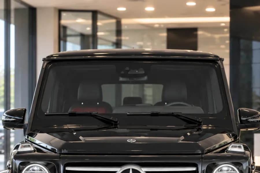 Mercedes Benz G Class SUV Windshield View