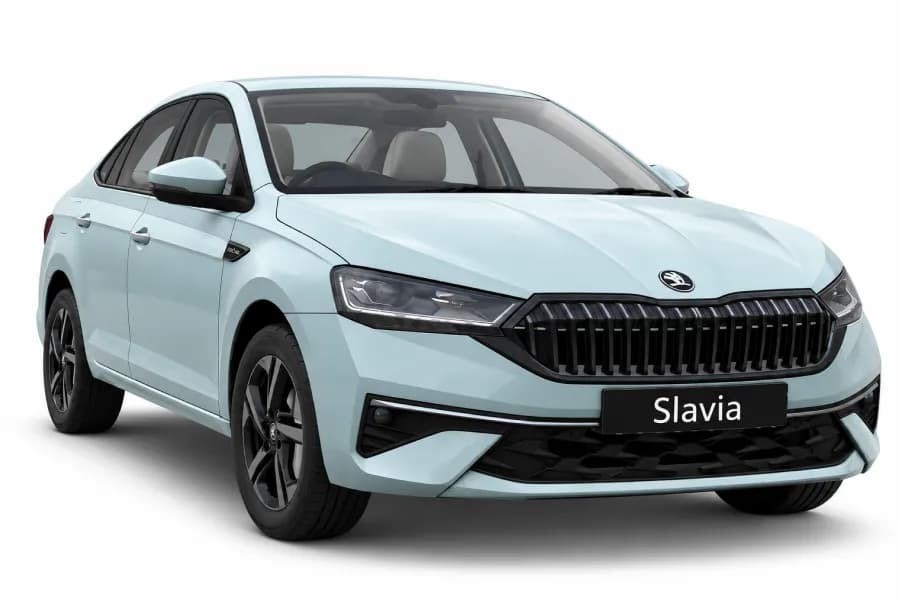 Skoda Slavia Arctic Silver color