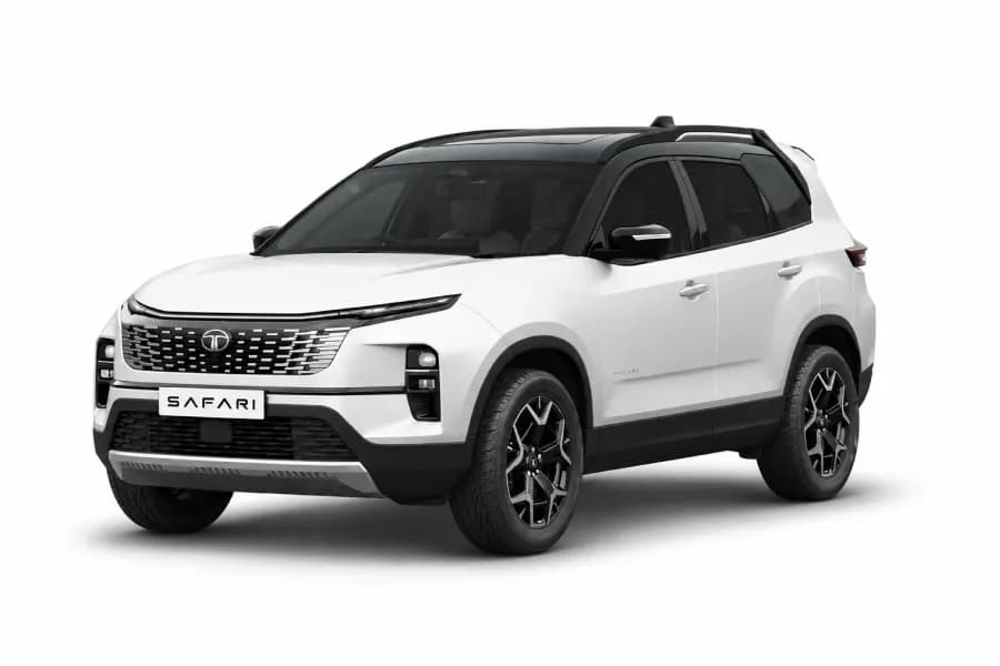 Tata Safari Frost White With Dual Tone color