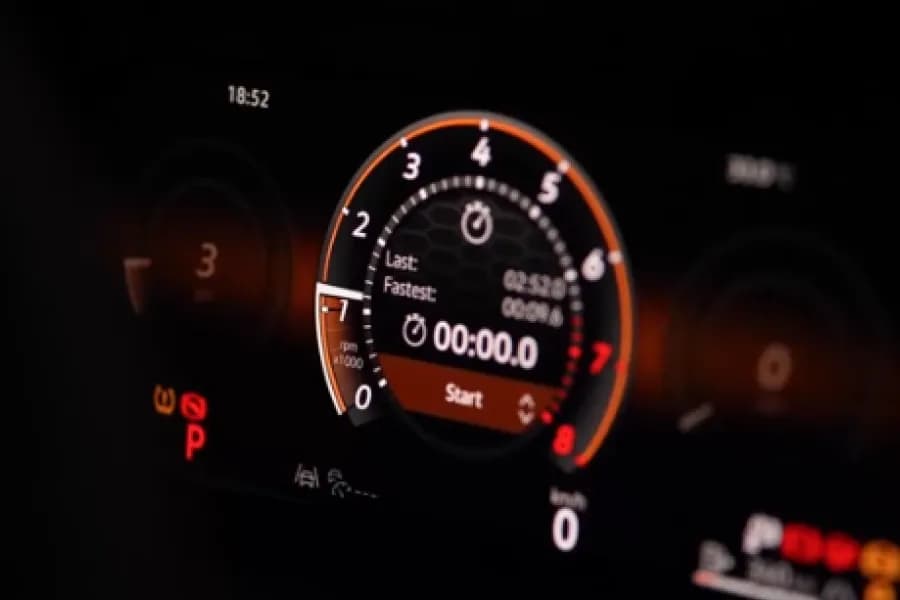 Volkswagen Golf GTI Lap Timer Display