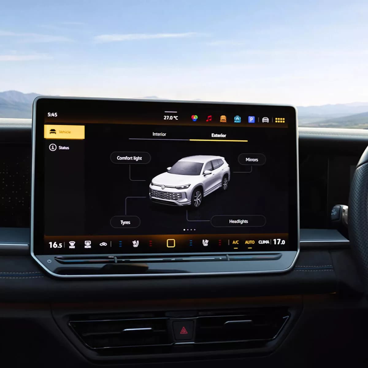 Volkswagen Tayron Infotainment Screen View