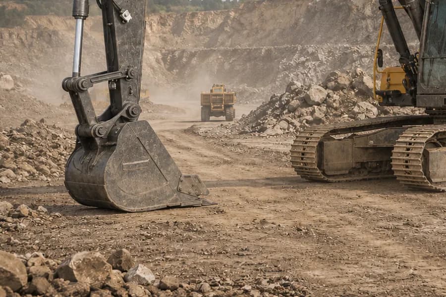 Volvo EC 220 Bucket View