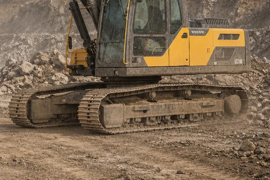 Volvo EC 220 Track Chain View