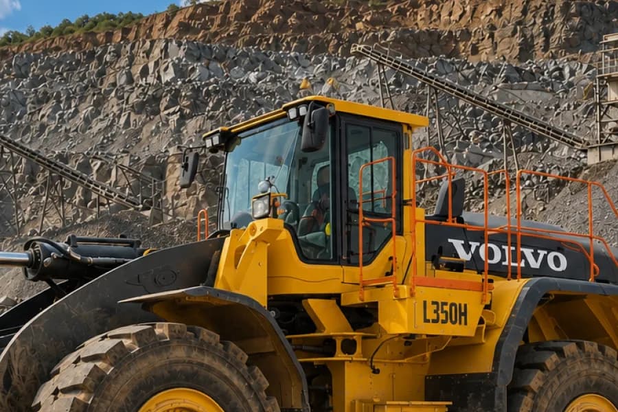 Volvo L350H Operator Cabin View