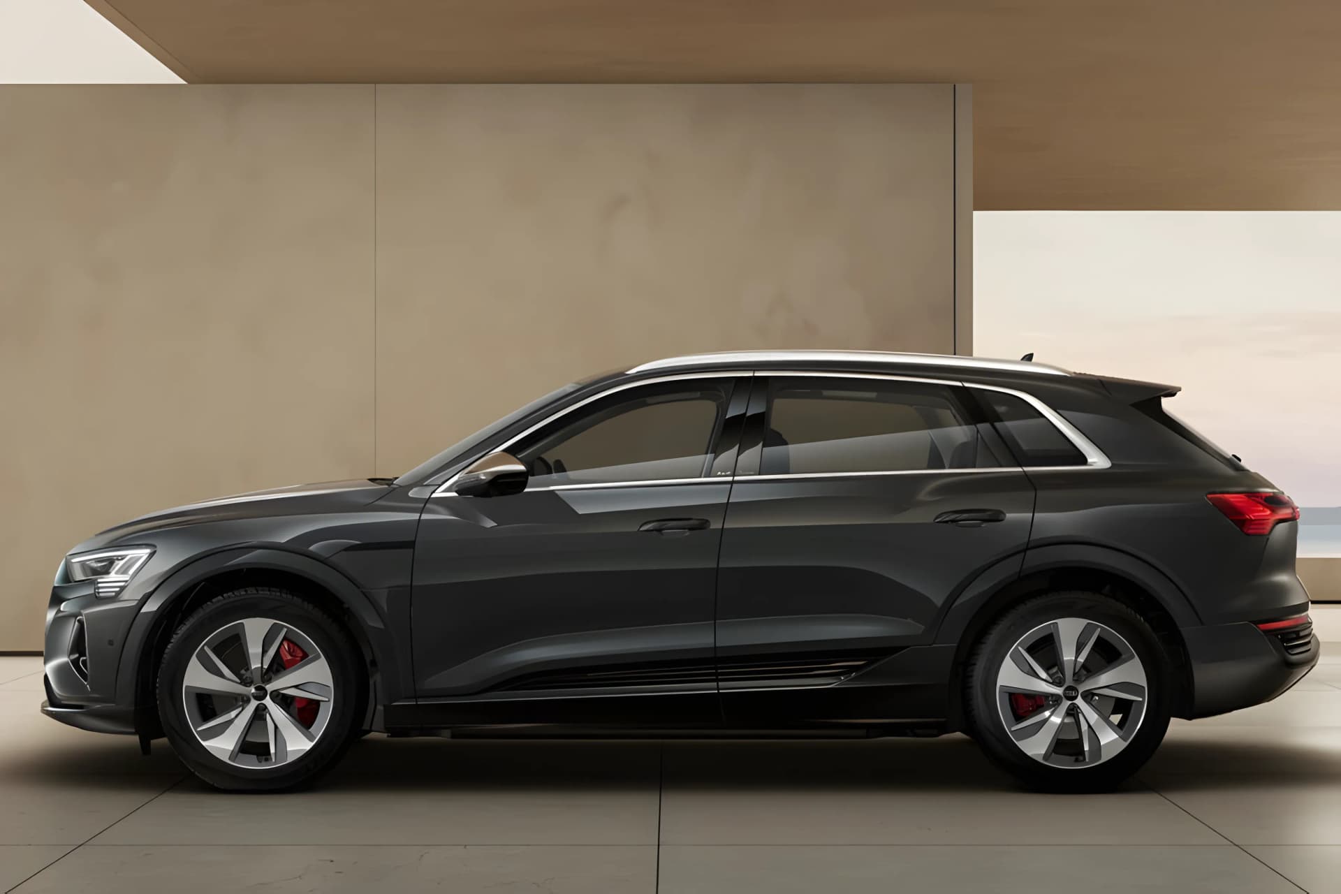 Audi Q8 E Tron EV Left Side View