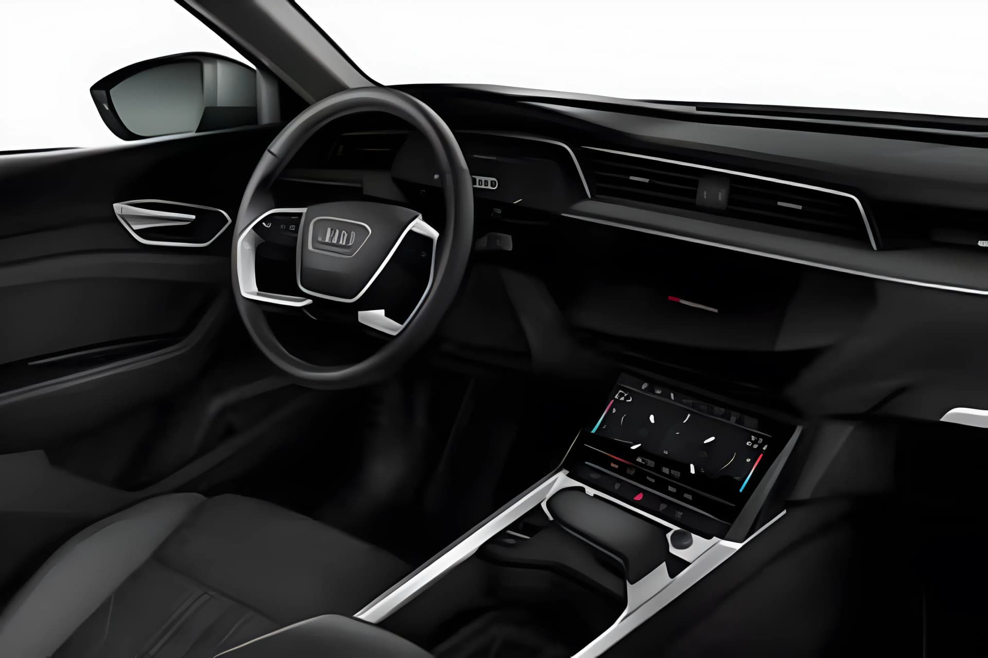 Audi Q8 E Tron Sportback EV Steering View