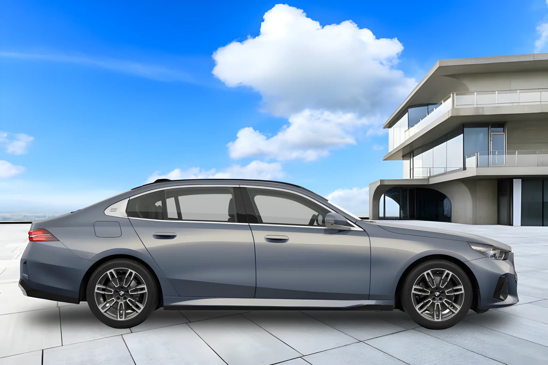 BMW 5 Series LWB Right Side View