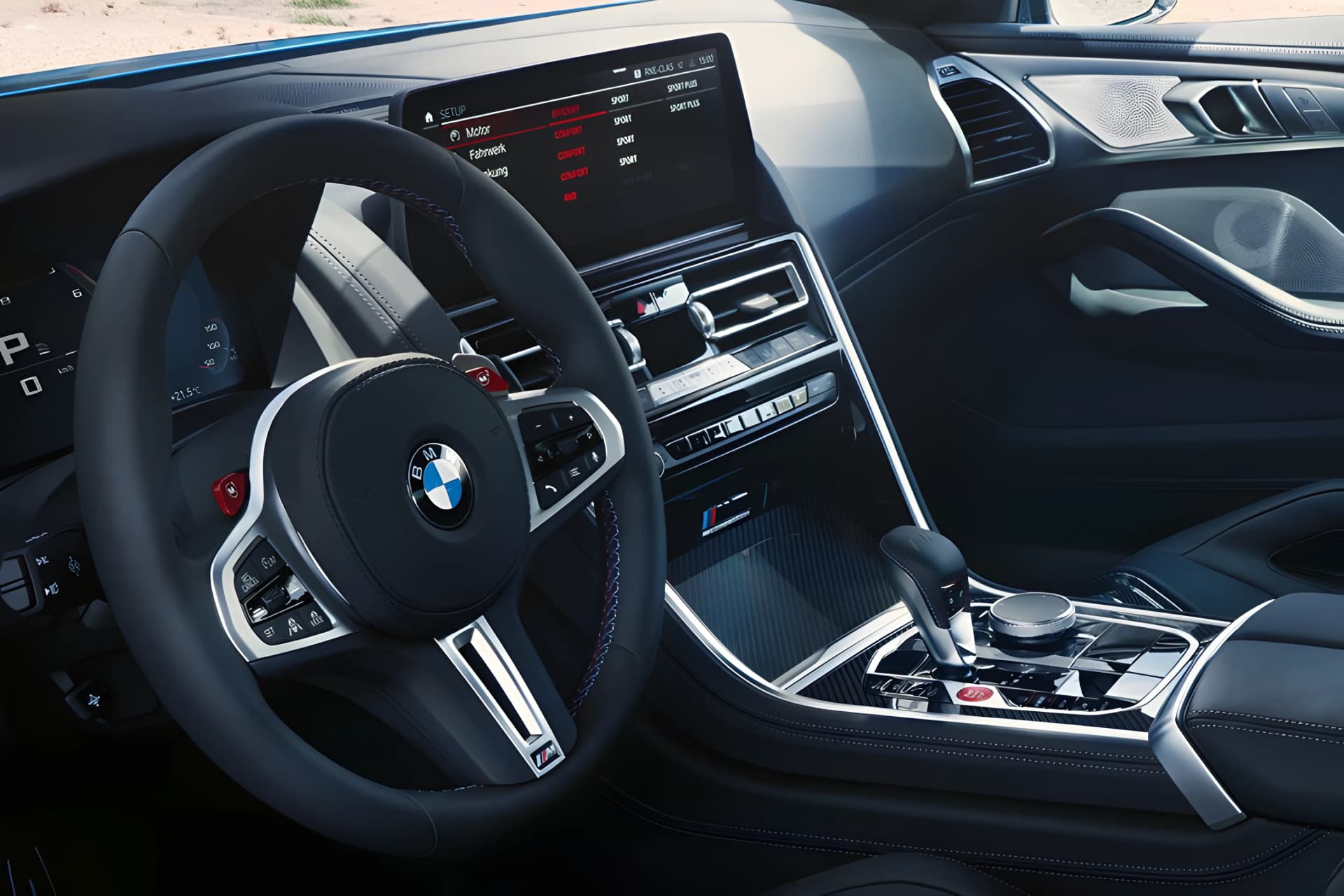 BMW M8 Coupe Competition Gear Selector View