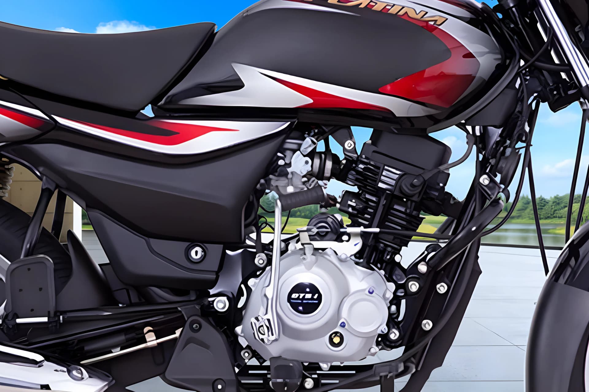 Bajaj Platina 100 Engine View
