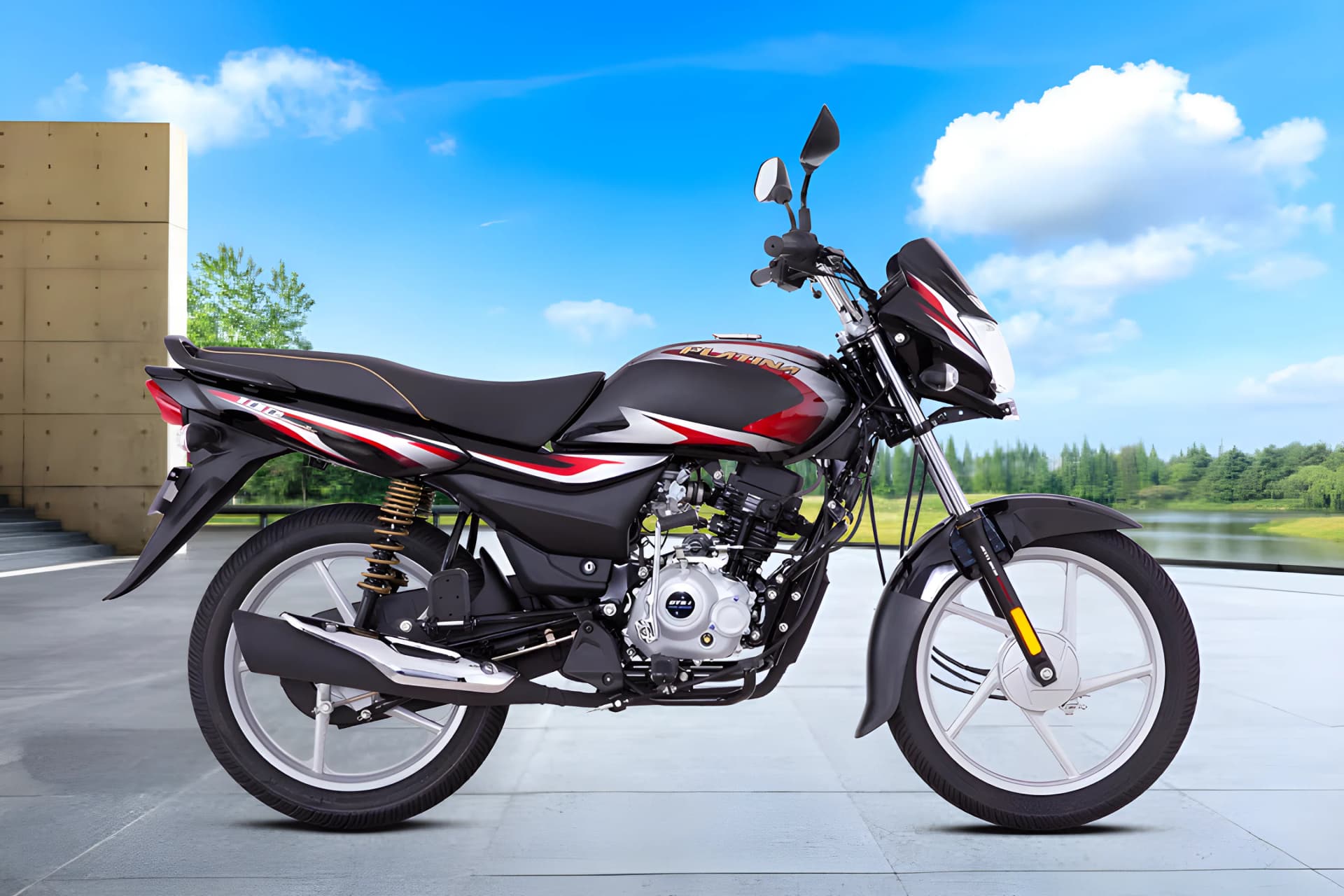 Bajaj Platina 100 Right Side View