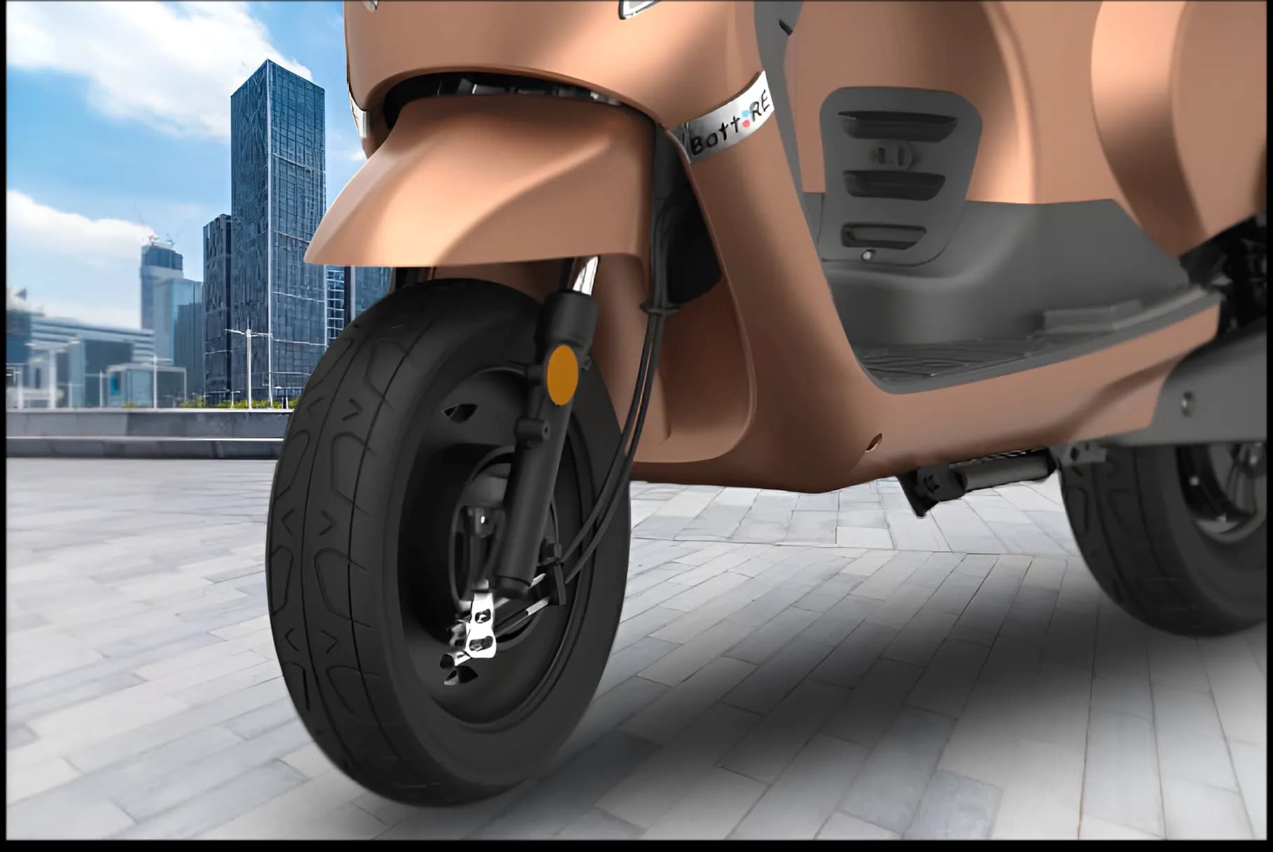Batt RE Storie EV Front Tyre View