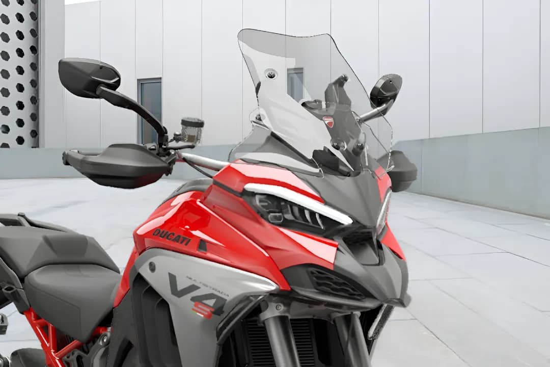 Ducati Multistrada V4 Front Windshield View