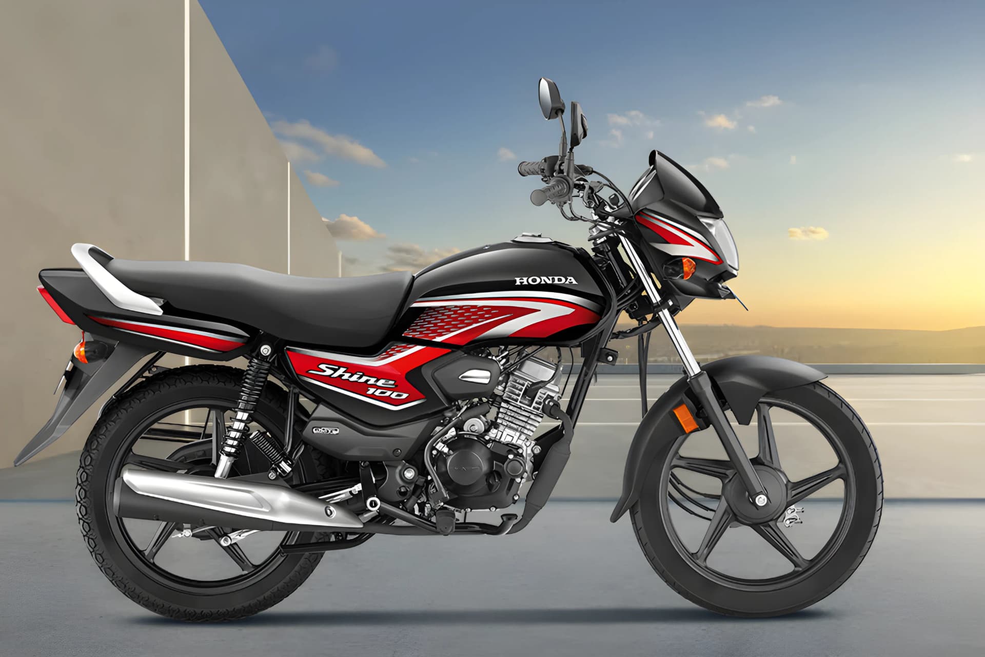 Honda Shine 100 Right Side Vew