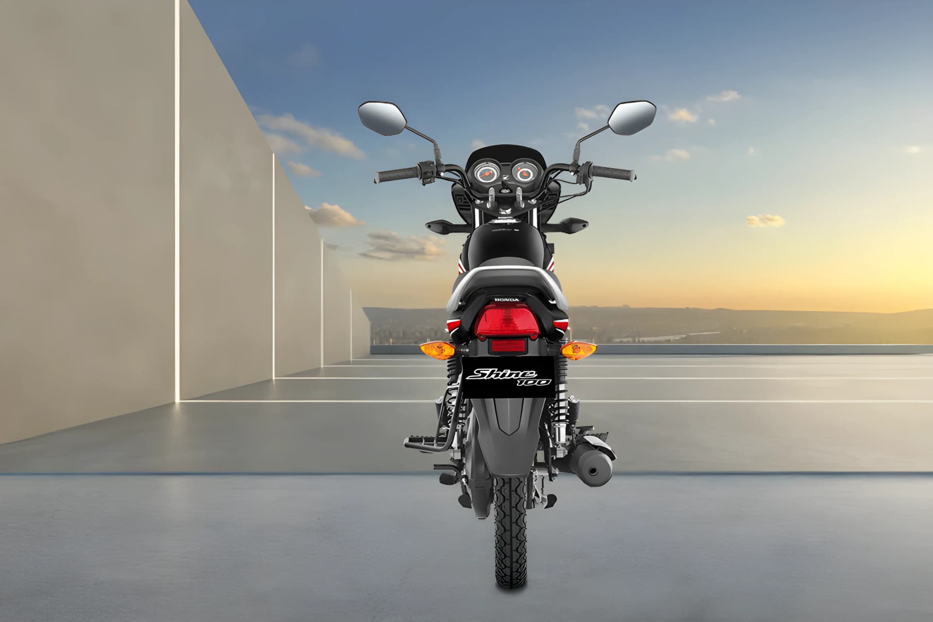 Honda Shine 100 Rear View