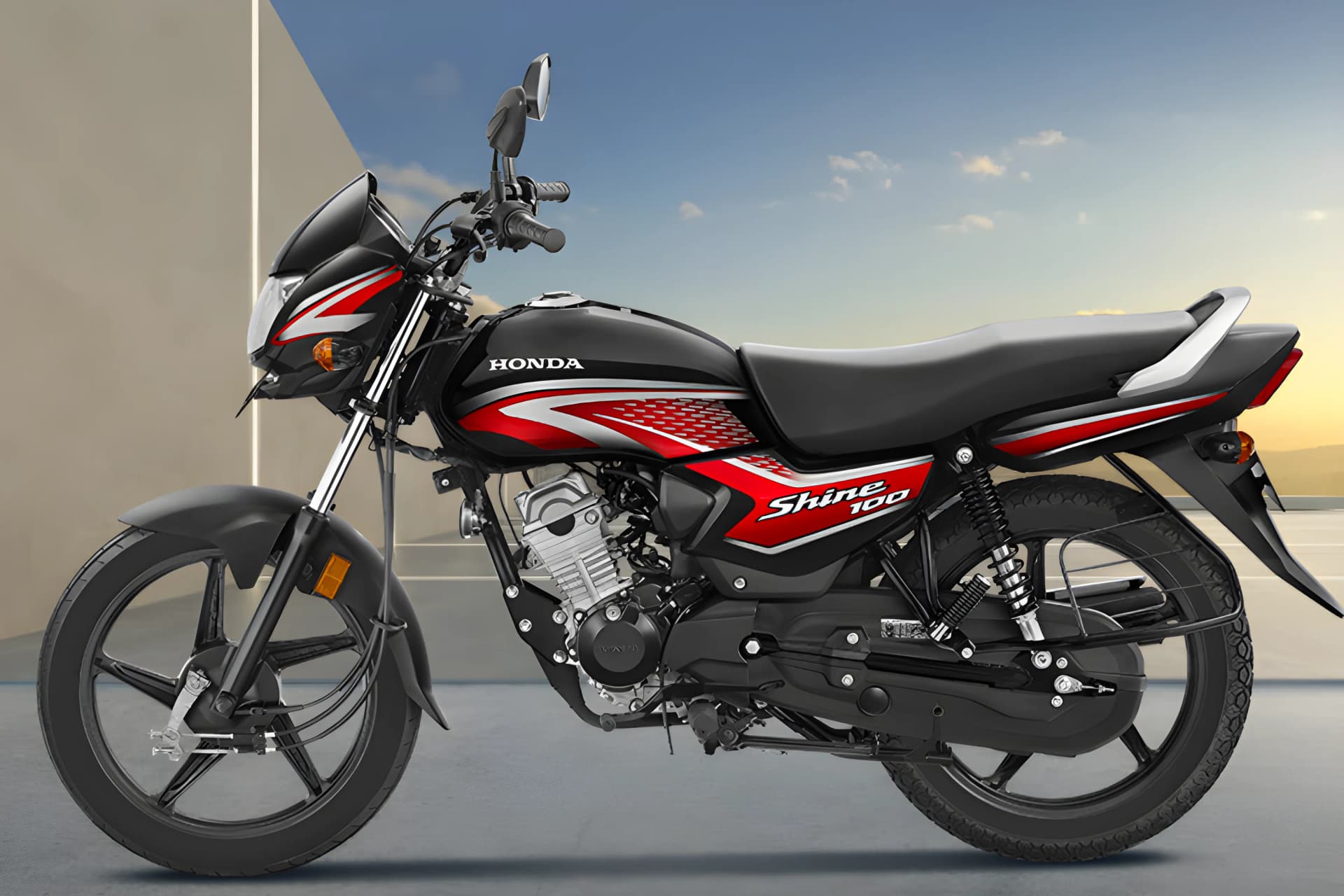 Honda Shine 100 Left Side View