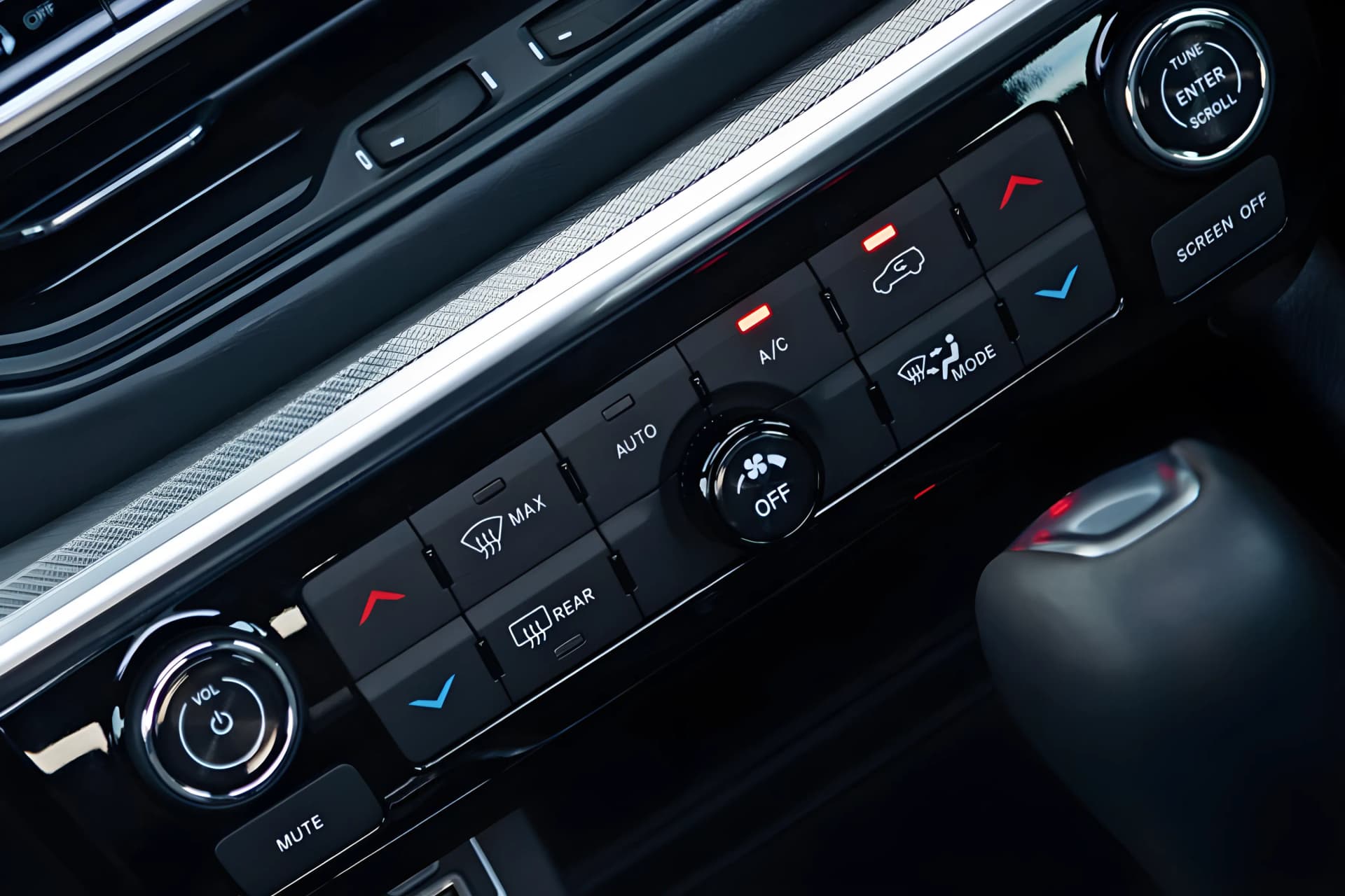 Jeep Compass Automatic Climate Control Panel View