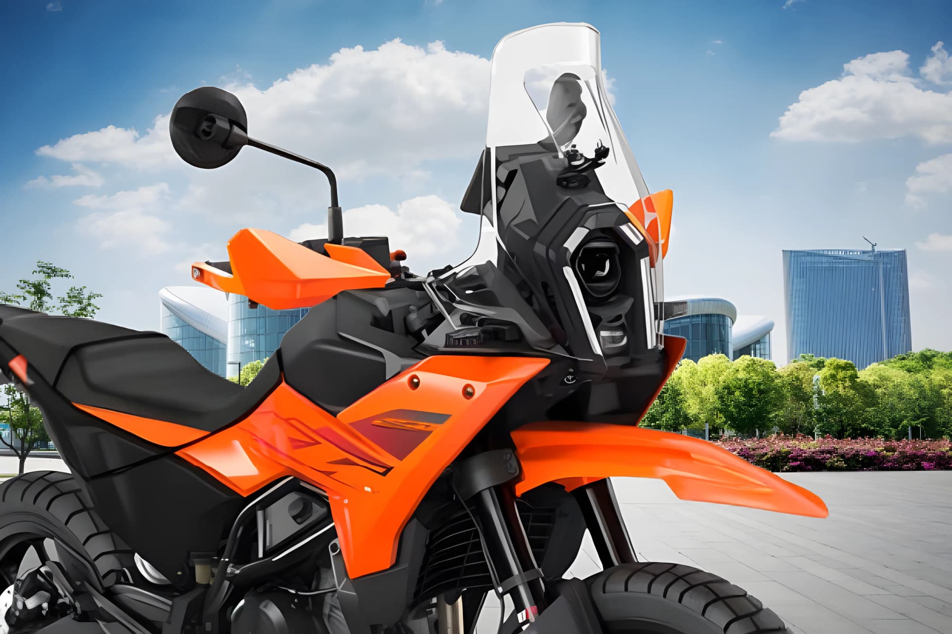 KTM 250 Adventure Front Headlight View
