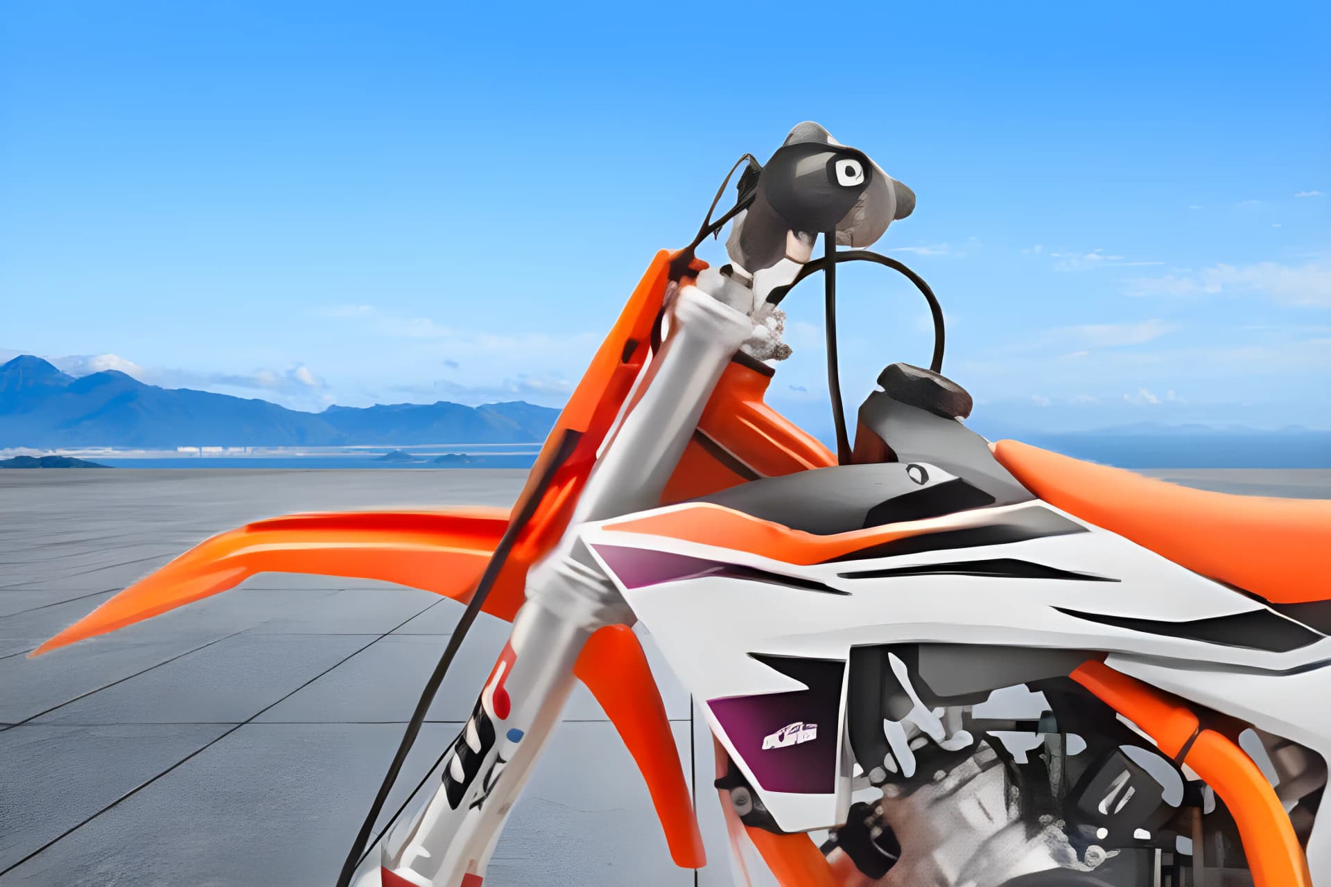 KTM 50 SX Front End View