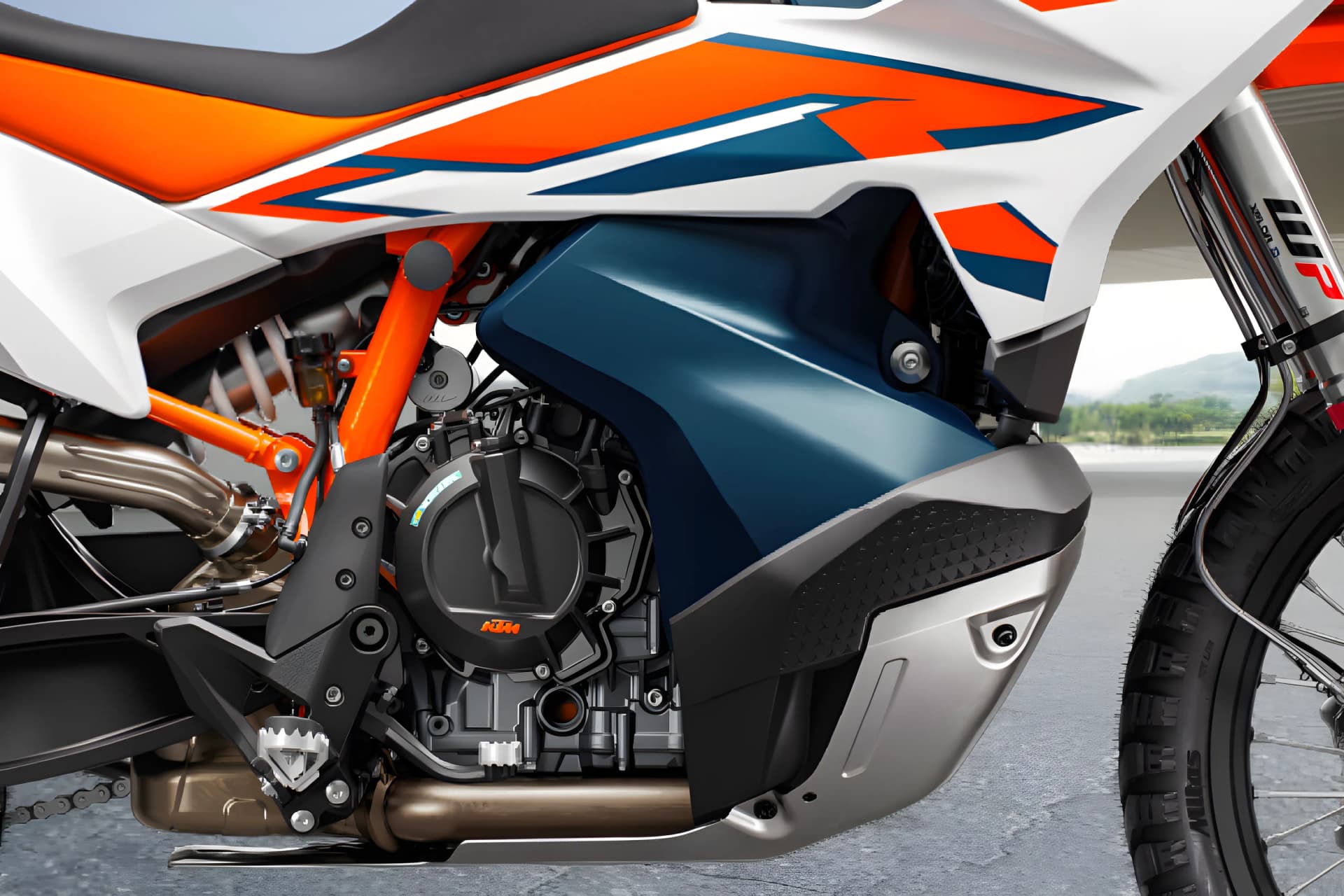 KTM 890 Adventure R Engine View