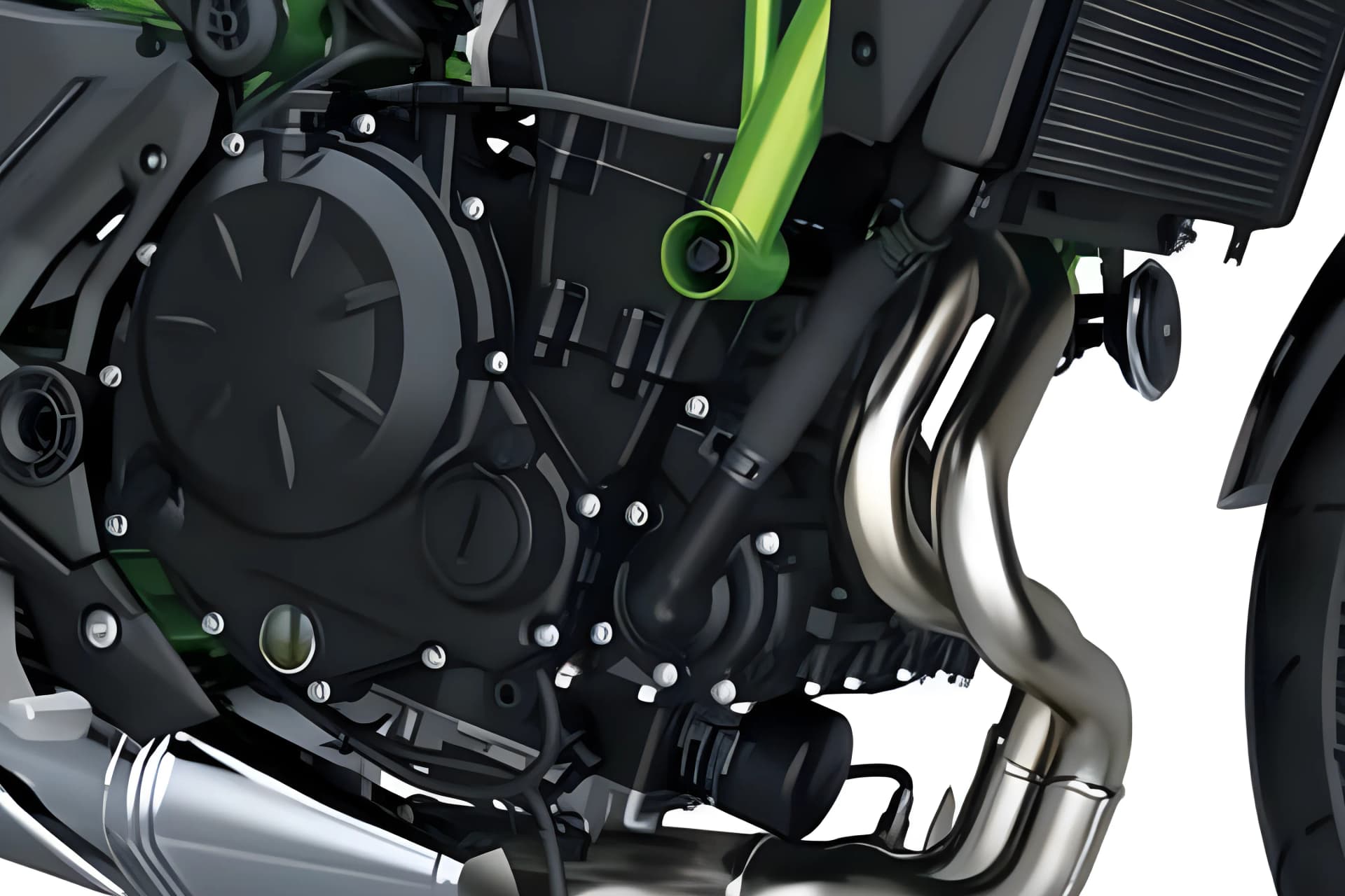 Kawasaki Z650 Engine View