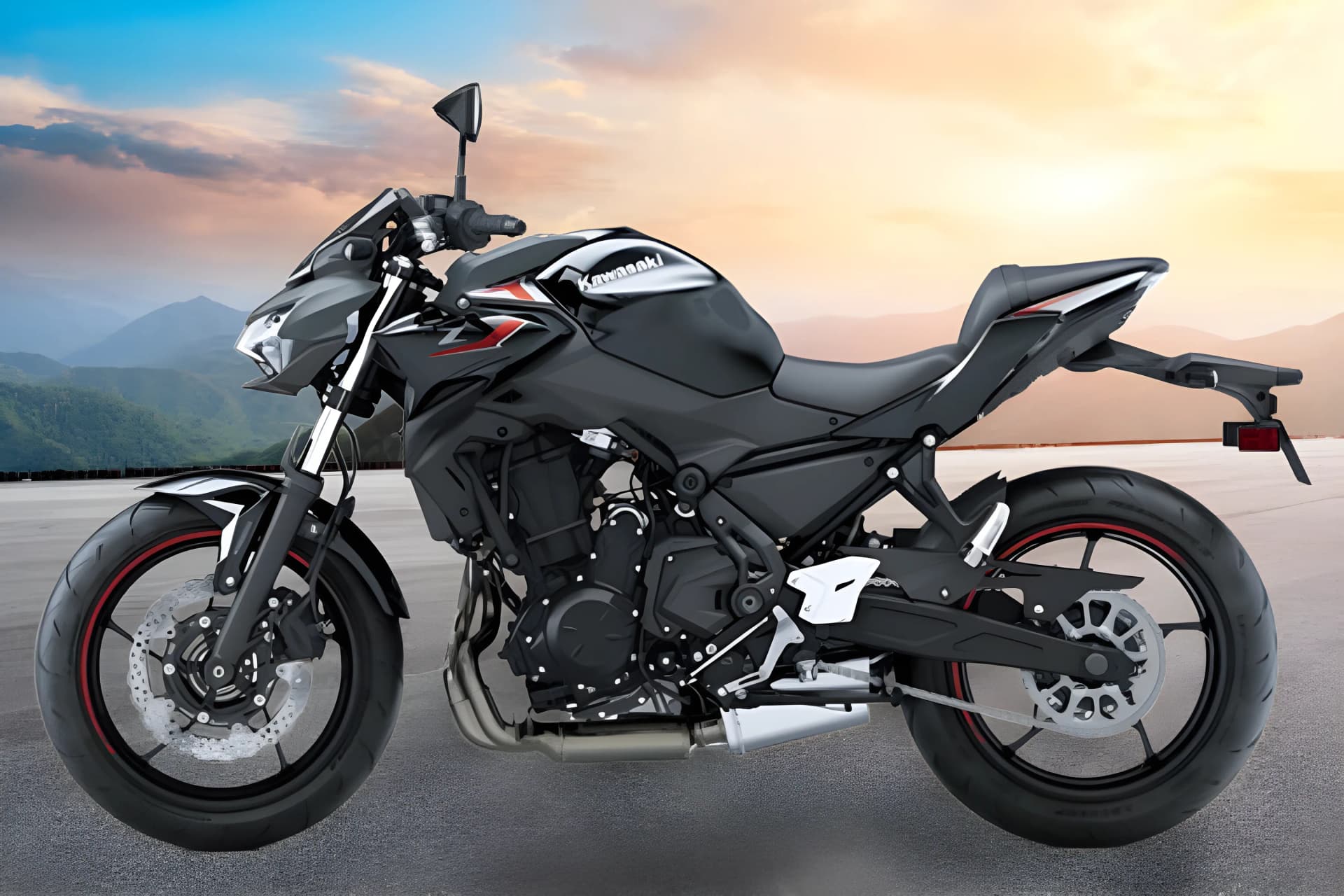 Kawasaki Z650 Left Side View