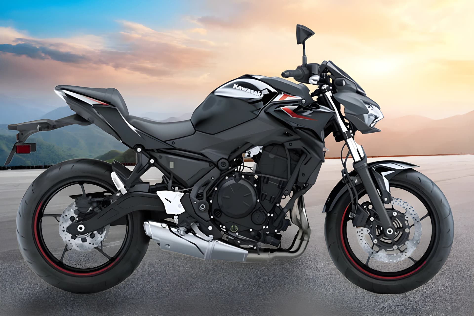 Kawasaki Z650 Right Side View