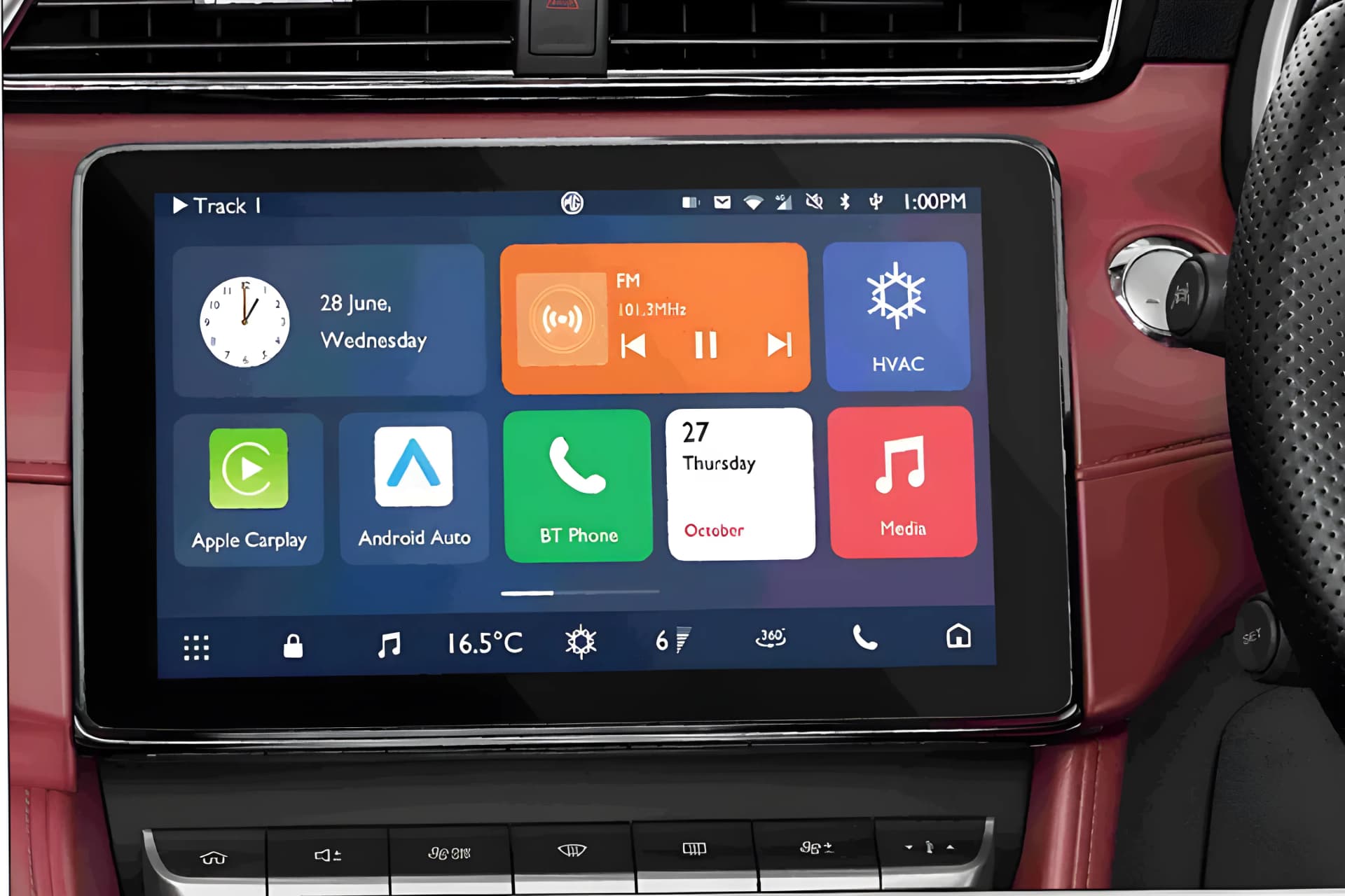 MG Astor Infontainment System View
