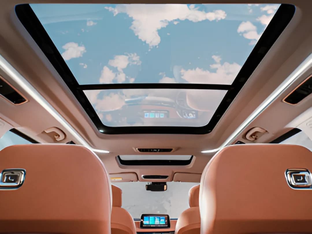 MG M9 EV Inside Sunroof View