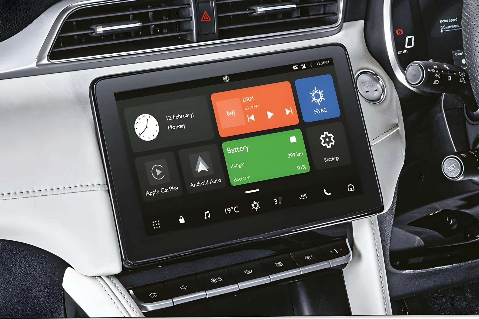 MG ZS EV Touchscreen View