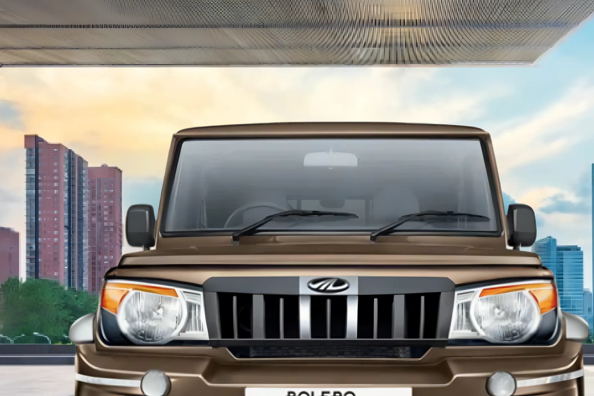 Mahindra Bolero Camper Windshield View