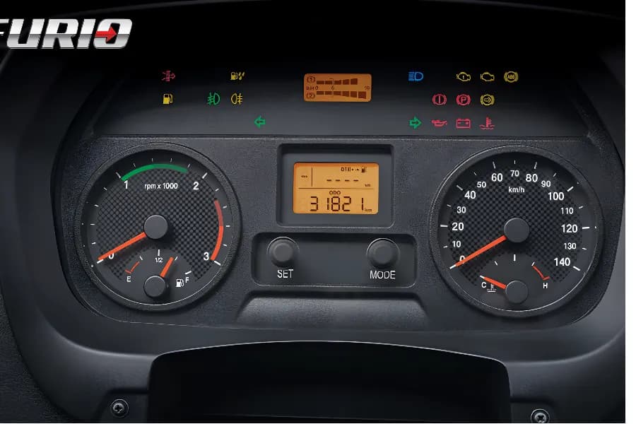 Mahindra Furio 7 Speedometer View