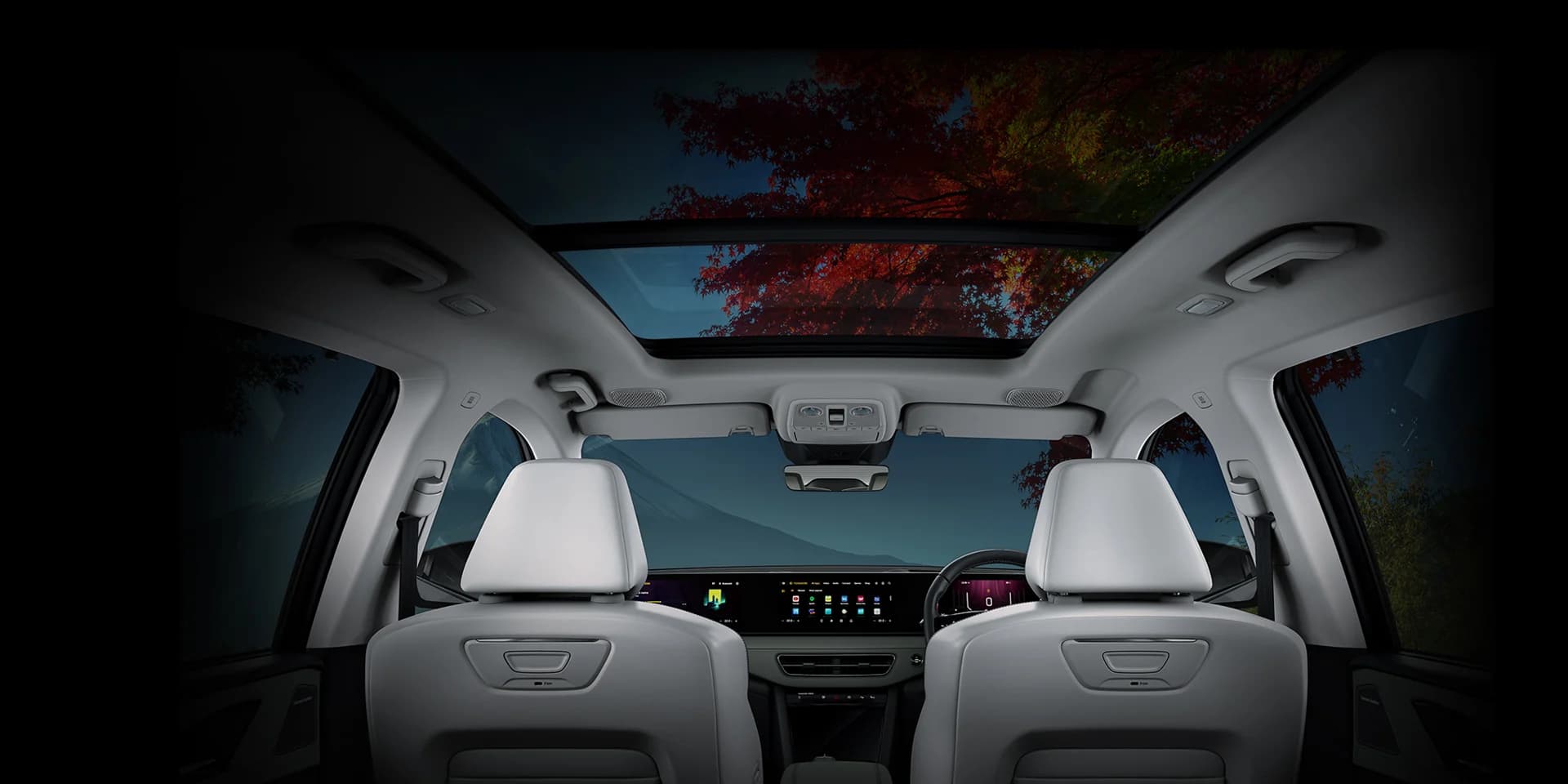 Mahindra XEV 9S Electric Inside Sunroof View