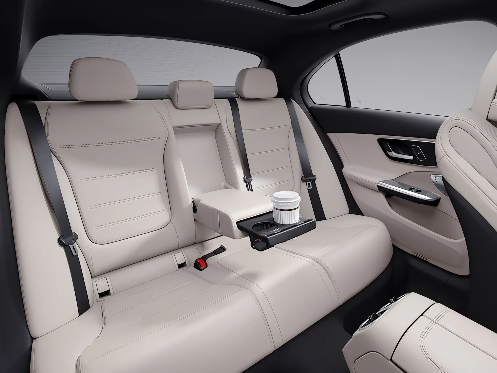 Mercedes Benz AMG C Class Sedan Rear Seat View