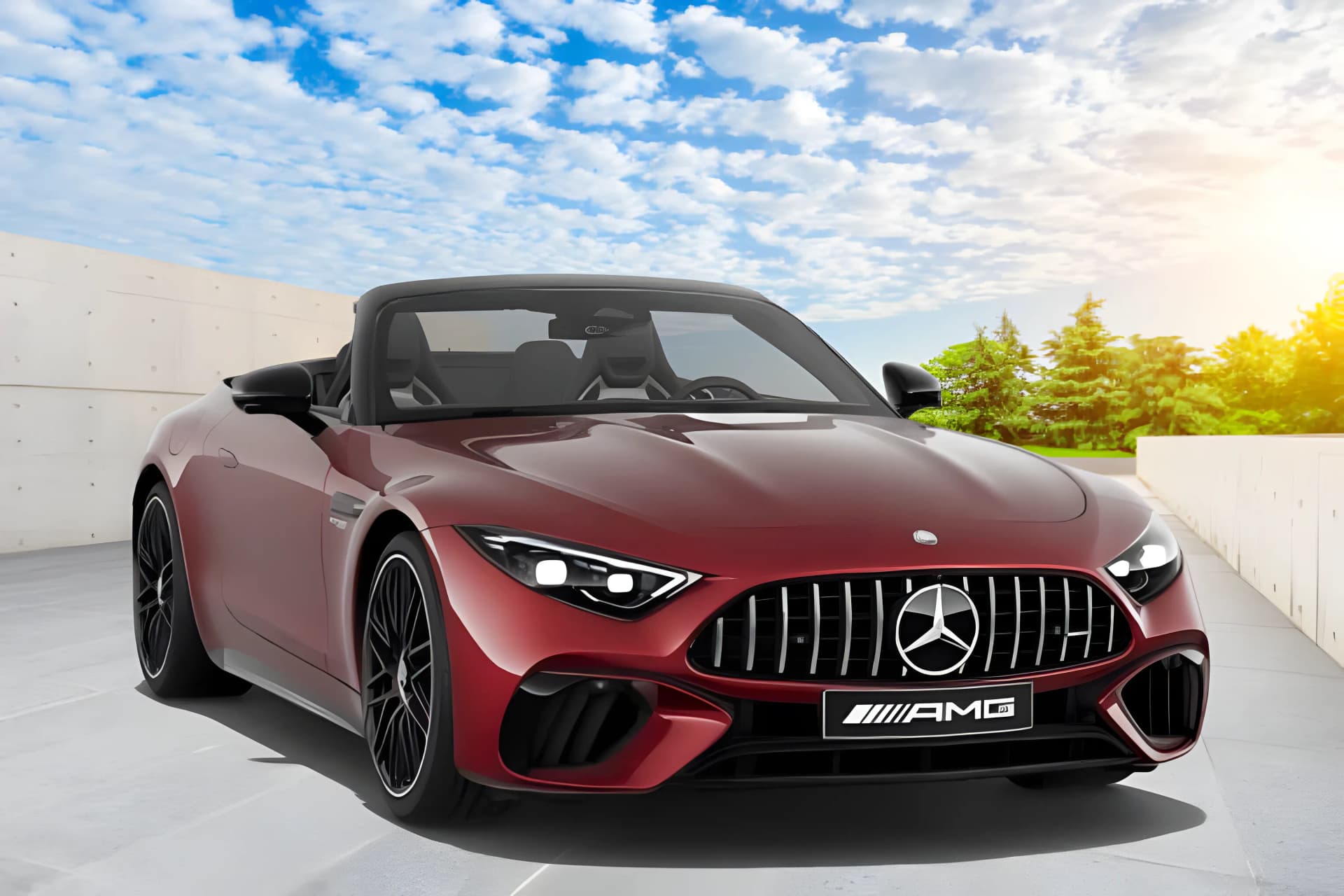 Mercedes Benz AMG SL Roadster Front Right View
