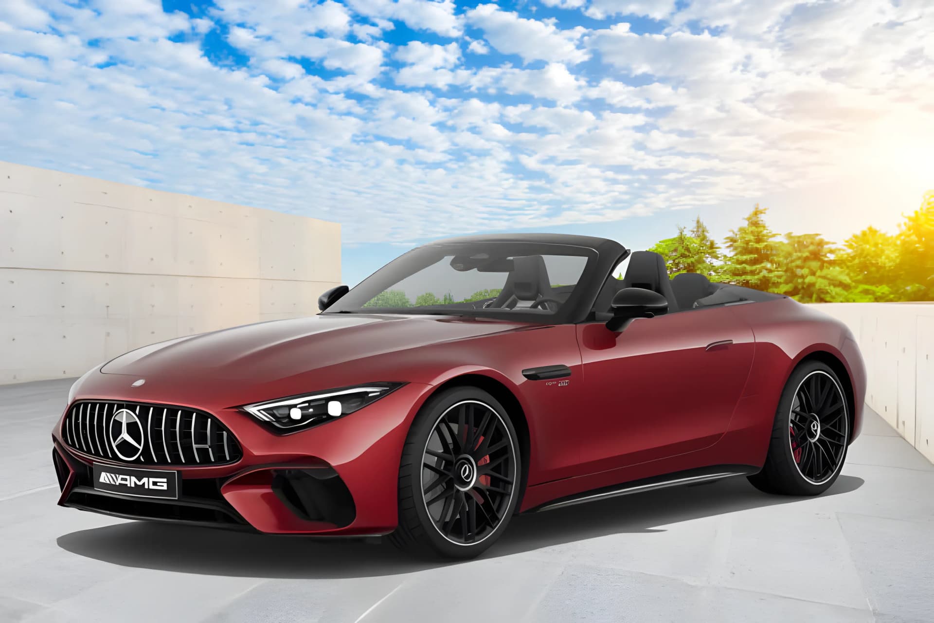 Mercedes Benz AMG SL Roadster Front Left View