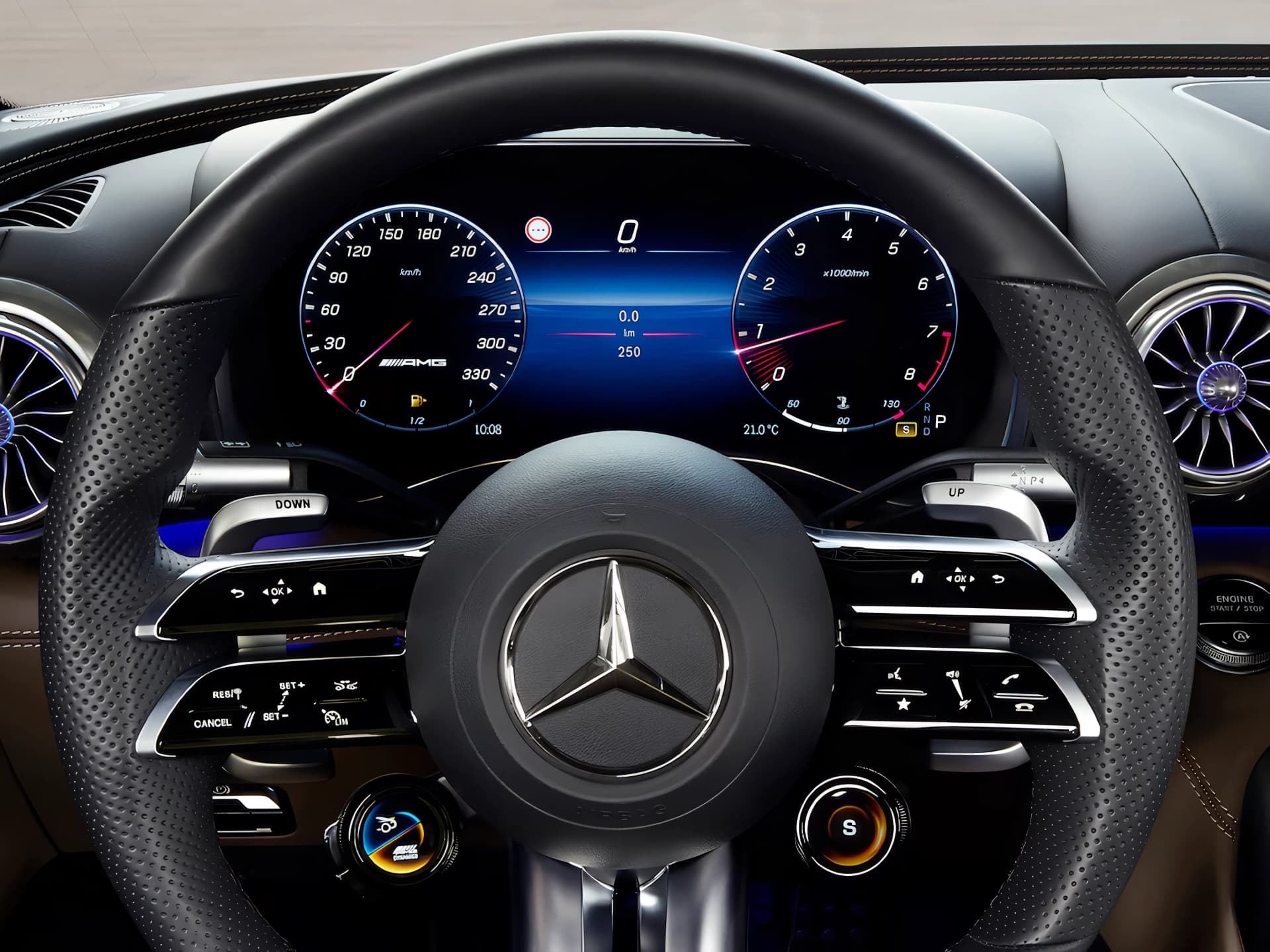 Mercedes Benz AMG SL Roadster Digital Cluster View