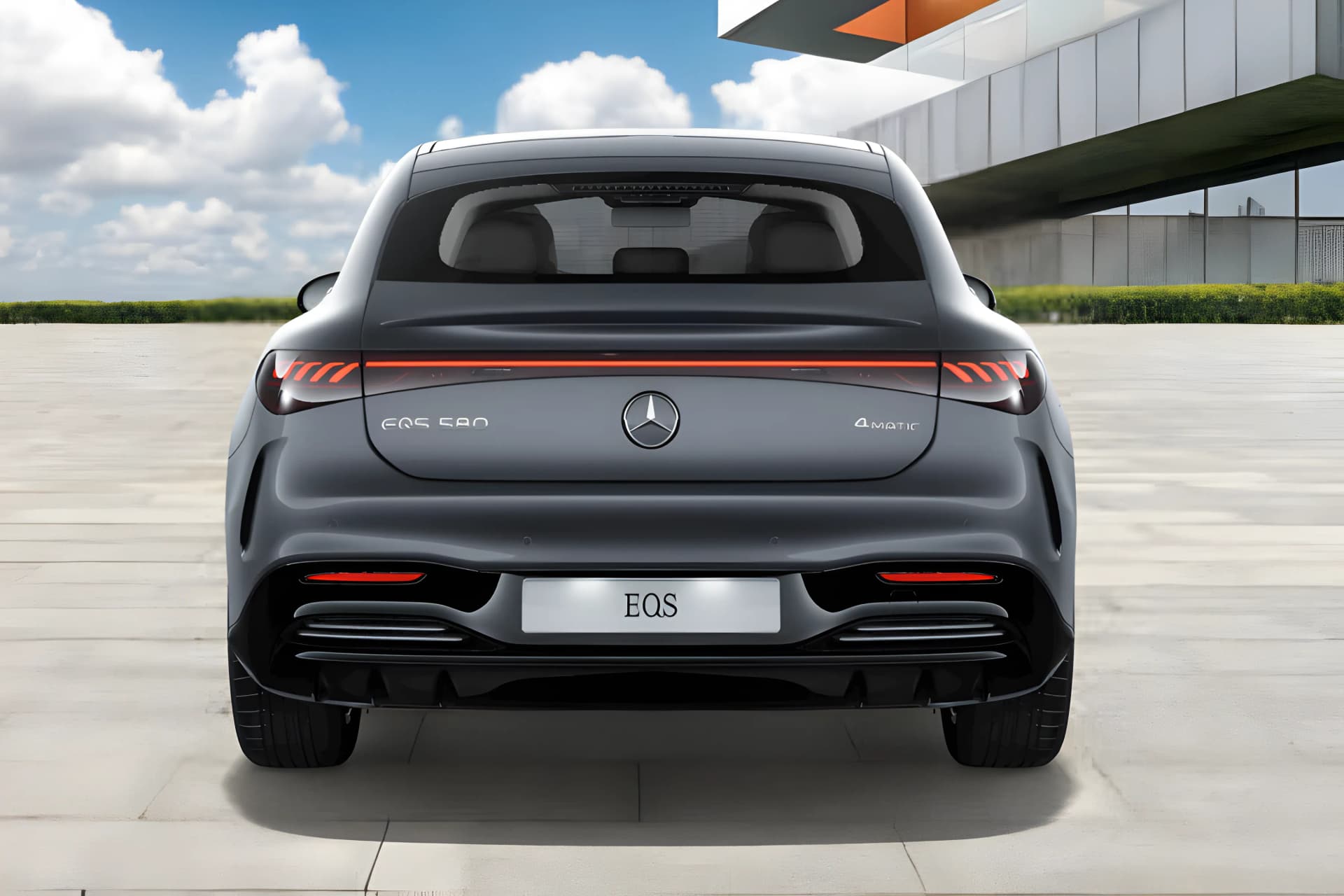 Mercedes Benz EQS EV Rear View