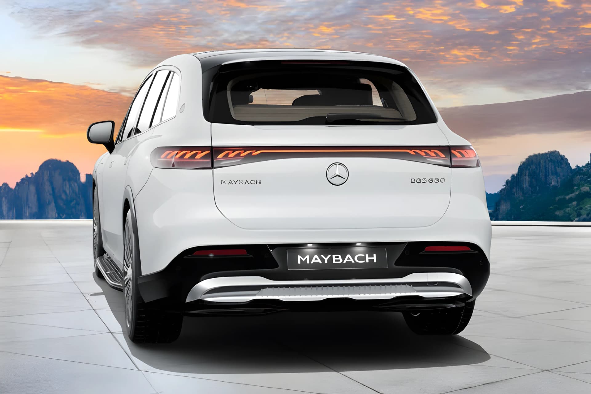 Mercedes Benz EQS EV Rear View