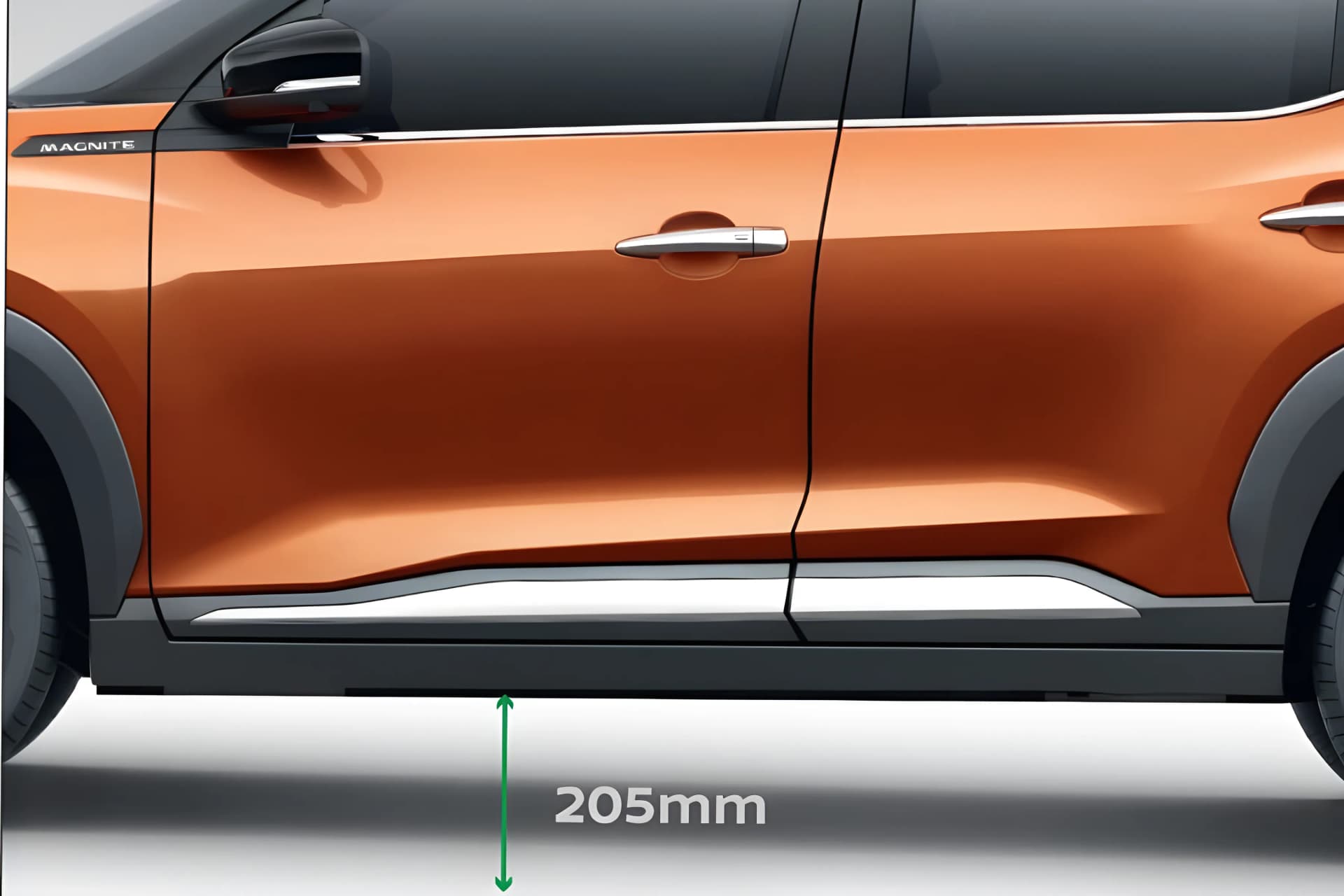 Nissan Magnite Ground Clearance View