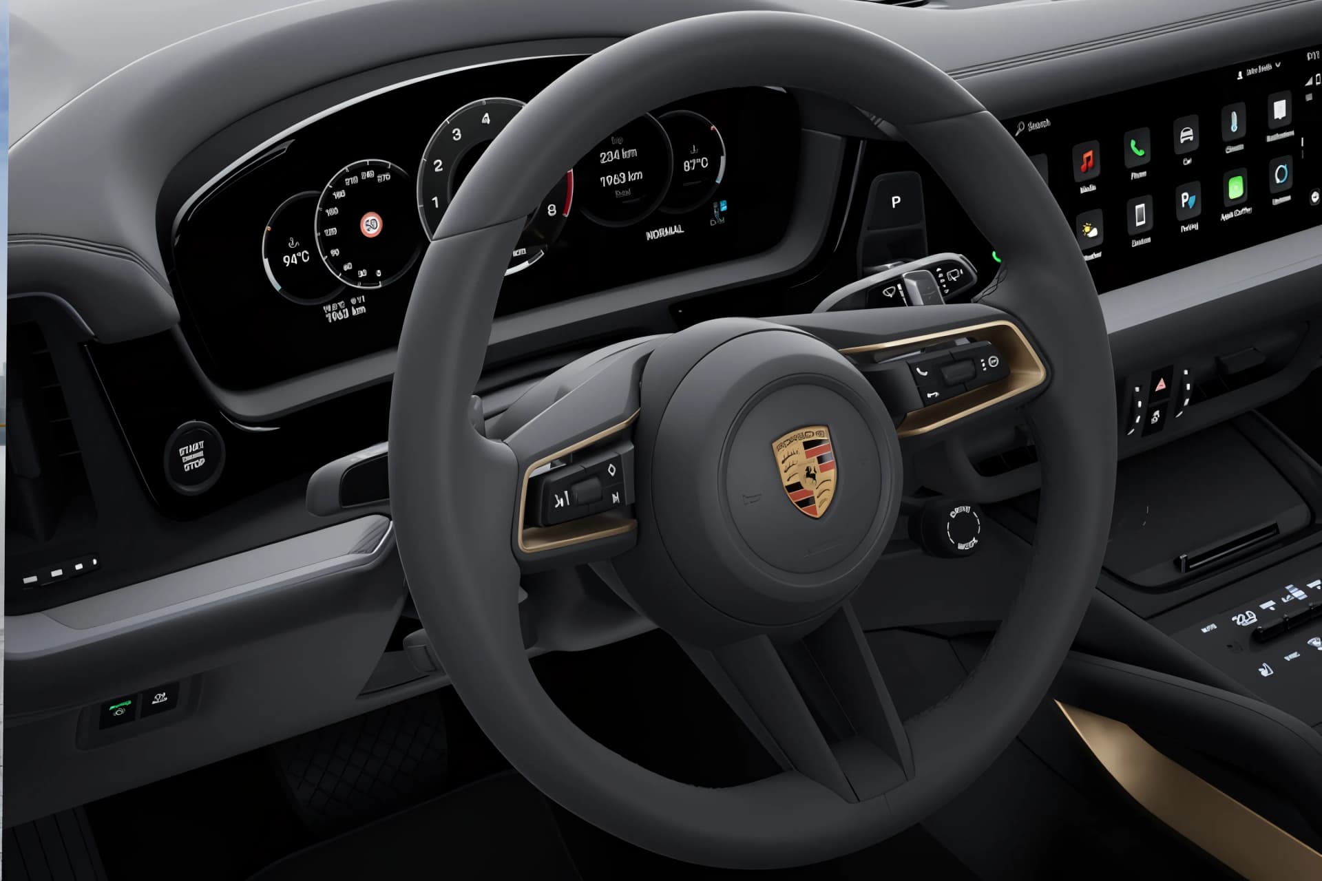 Porsche Cayenne Steering Wheel View