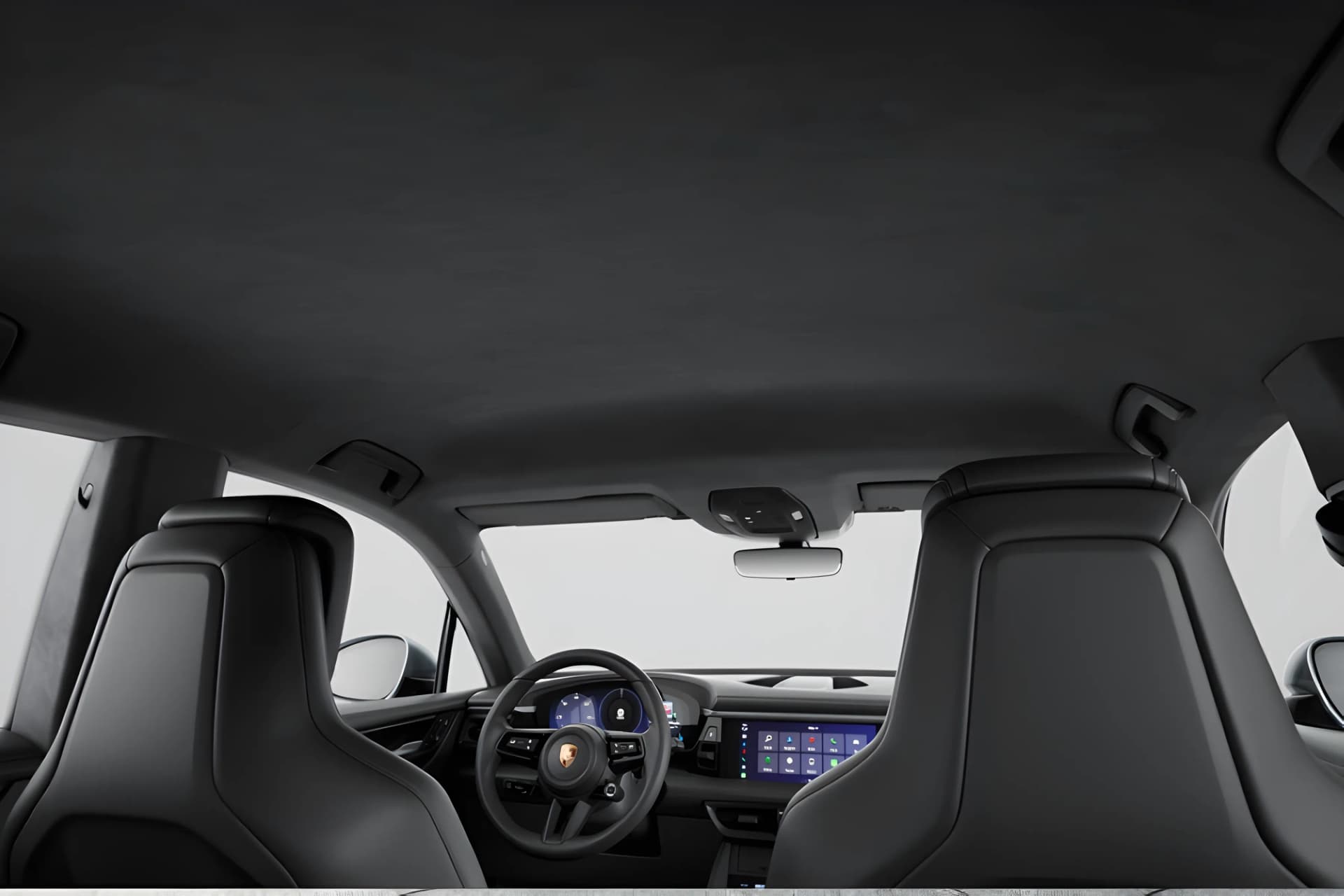 Porsche Macan EV Front Seat Headrests View